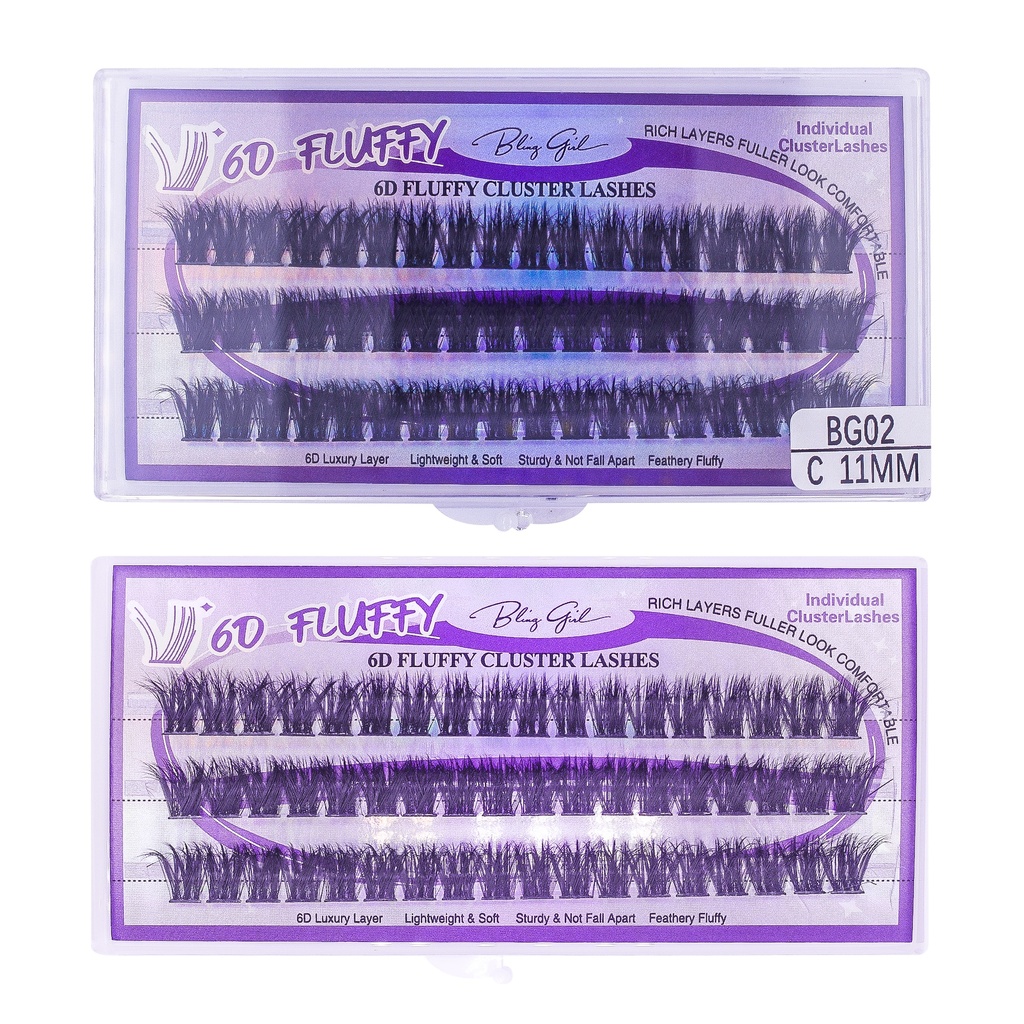6D Fluffy Cluster Lashes 11mm-C [S2508P05]