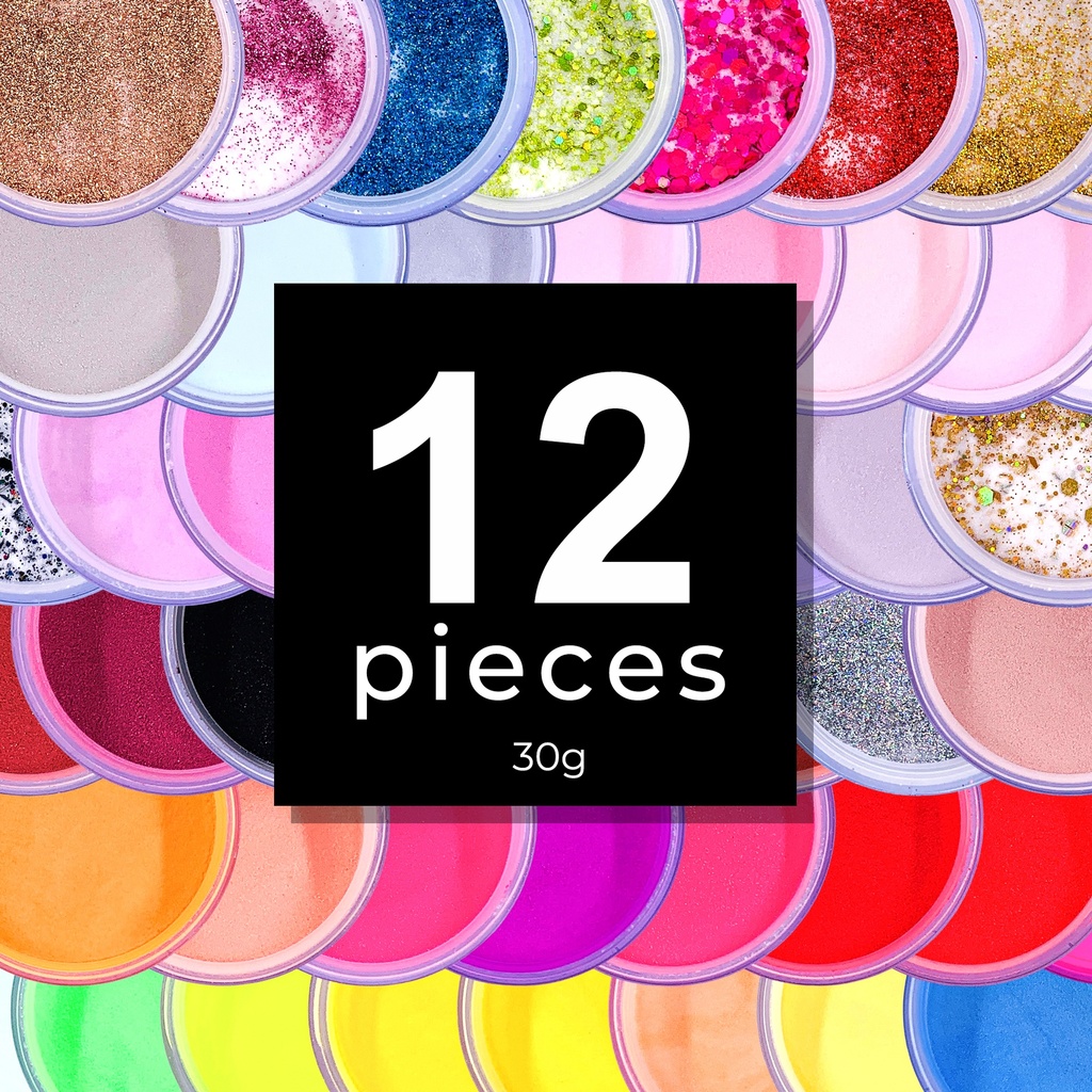 Bling Girl Rose Gold Acrylic Powder Set 30g*12 pieces [6029] BUY 12 GET 12 FREE