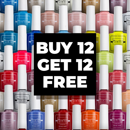 [BUY 6 GET 6 FREE] Bling Girl Colour Last Soak Off Gel Polish UV/LED Set 10ml*6Pieces [1228]